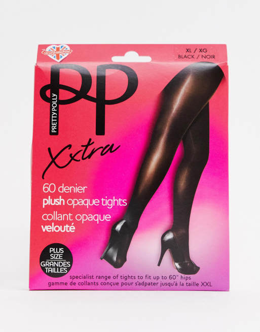 Pretty Polly curve 60 denier opaque tights in black, 3 of 3