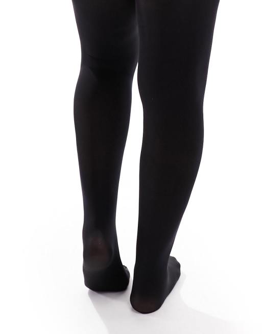 Pretty Polly Curve 60 denier opaque tights in black, 4 of 4