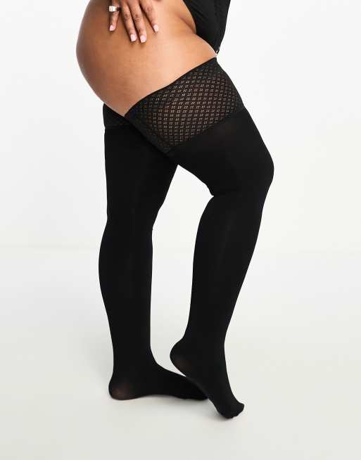 Women's Opaque Plus Size Tights 60 Denier Nylons - 1 Pairs - Silky