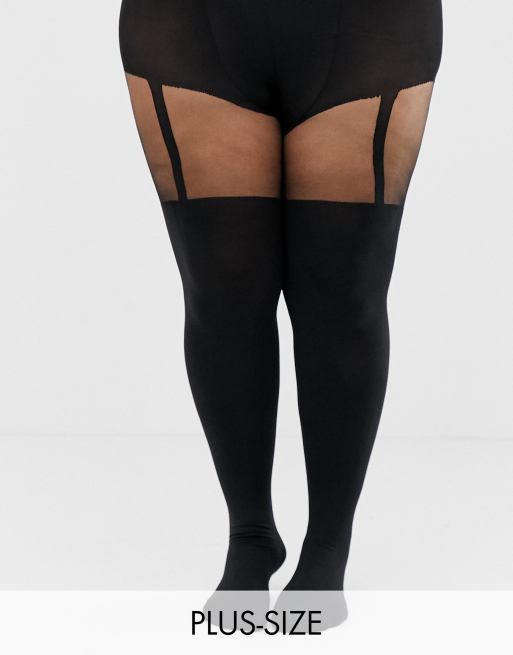 Acquiesce Potentieel afstuderen Pretty Polly - Curve - Jarretelpanty in zwart | ASOS