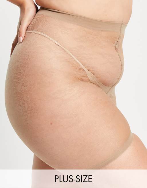 Pretty Polly Curve lace shorts in beige