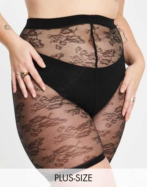 Pretty Polly Curve – Spitzen-Shorts in Schwarz