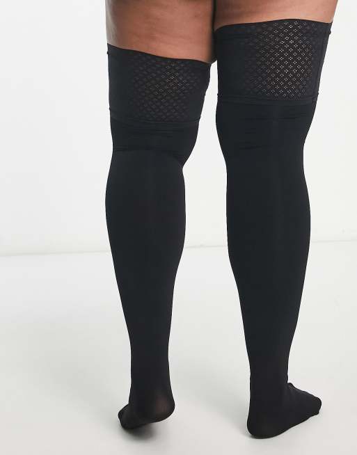 Pretty Polly Curve – Svarta stay-ups i 60 denier, 2 av 4