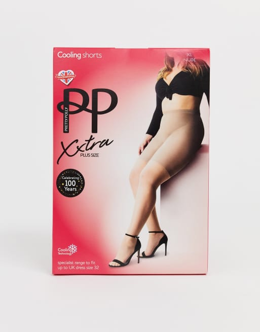 Pretty Polly Curve – Transparente kühlende Shorts in Beige, 3 von 3