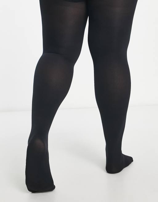 Pretty Polly Curves 60 denier opaque tights in black