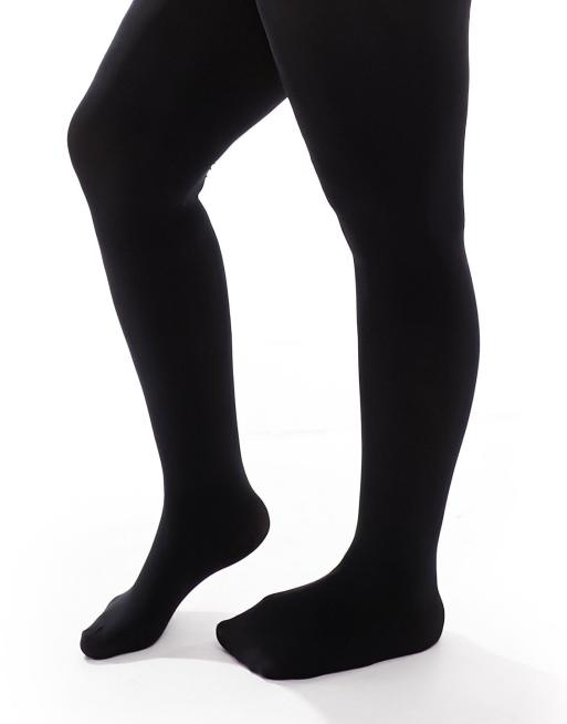 Pretty Polly Curve 60 Denier Opaque Tights in Black