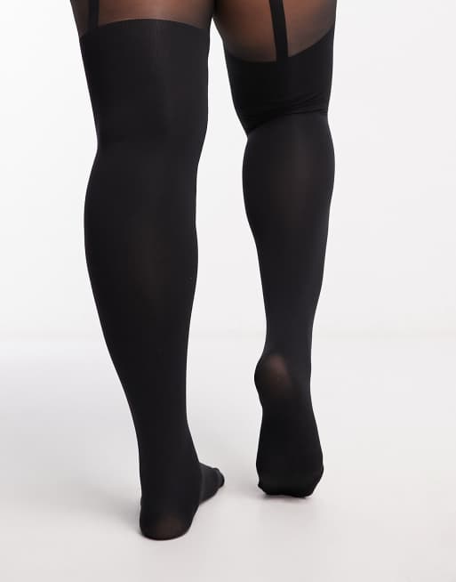 Faux shop garter tights