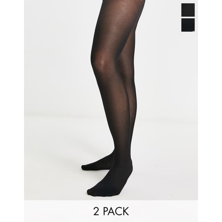 Pretty Polly Suspender Panty, 40 DEN Dames, Zwart (zwart), één Maat, Zwart - Foto 3