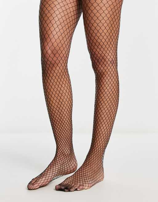 Black Sparkly Large Fishnet Tights for Women Mesh Tights Available in Plus  Size. 