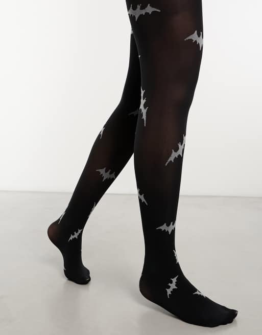 Pretty Polly sparkle star print tights in black