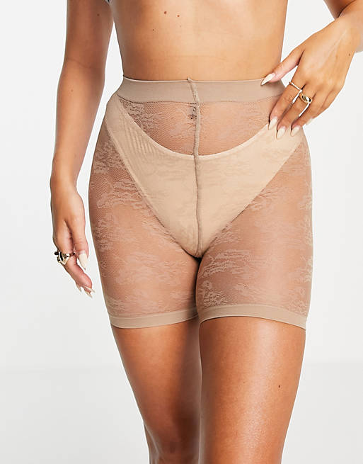 Pretty Polly lace short in beige