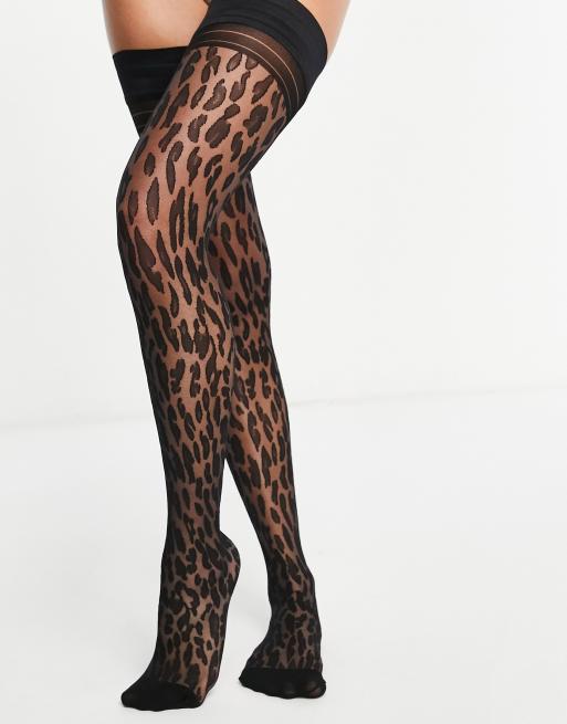 Leopard print 2025 hold ups