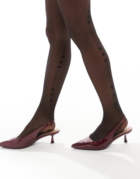 Pretty Polly mini heart placement detail tight in black - view 1