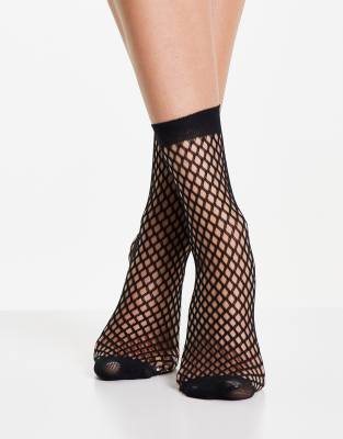 Pretty Polly – Netzsocken in Schwarz