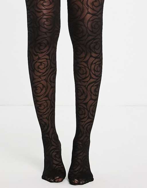 Rose on sale pattern tights