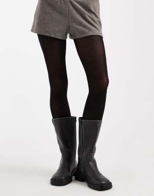 Pretty Polly - Strumpfhose in Schwarz mit Zebramuster