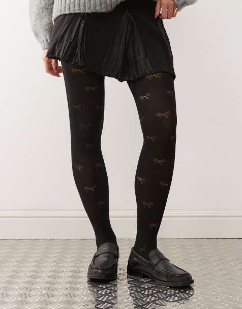 Pretty Polly – Svarta, rosettmönstrade strumpbyxor - view 1