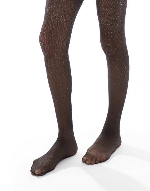 Pretty Polly – Verzierte Fischnetz-Strumpfhose in Schwarz, 3 von 4