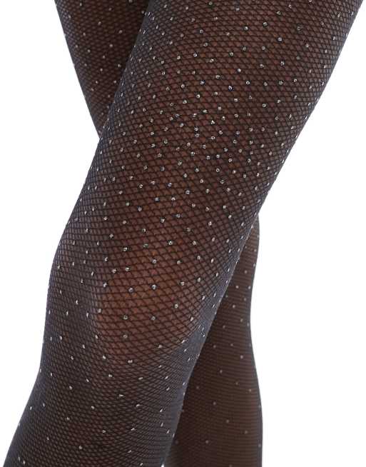 Pretty Polly - Visnetpanty met versiering in zwart , 3 van 3