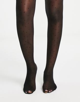 Pretty Poly Pinspot tights in black