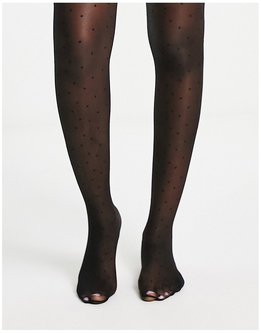 Pretty Poly Pinspot tights in black