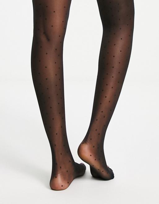 Pretty Poly Pinspot tights in black, 4 of 4