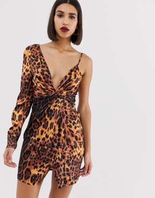 pretty little thing leopard dress