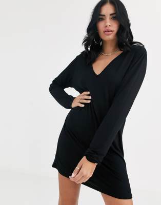 prettylittlething horn button midi shirt dress