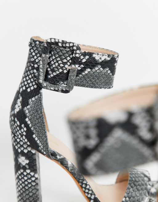 Grey snake clearance print sandals