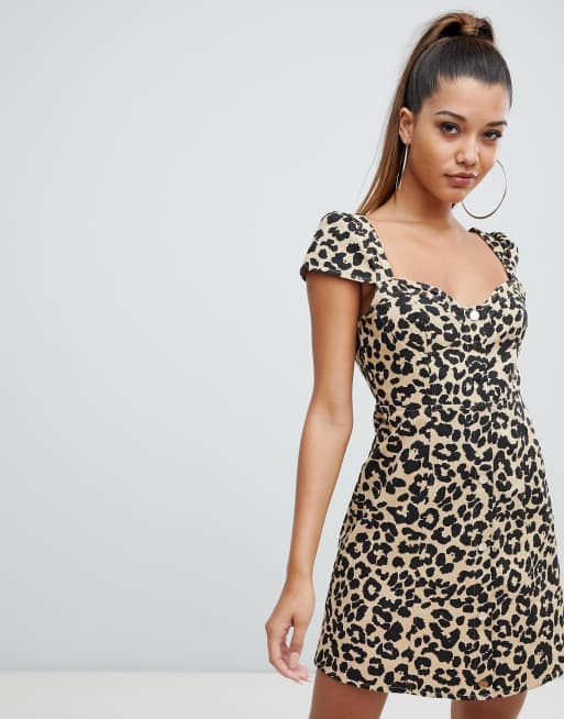 Prettylittlething leopard print store dress