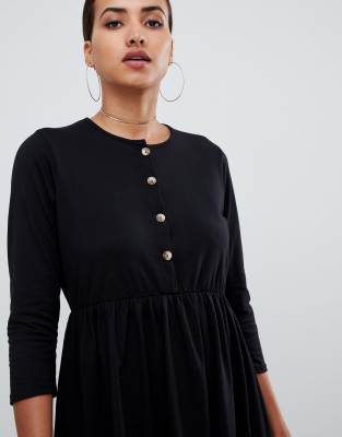 pretty little thing black skater dress