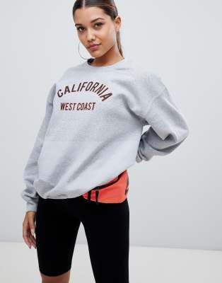 grey slogan sweatshirt