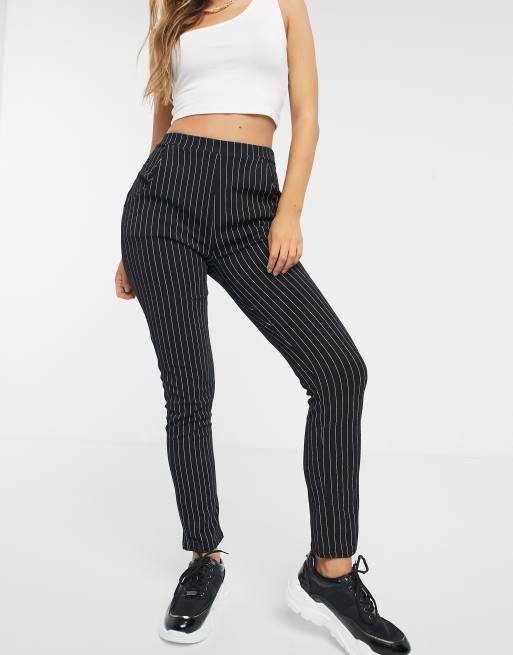 Pinstripe cigarette hot sale pants