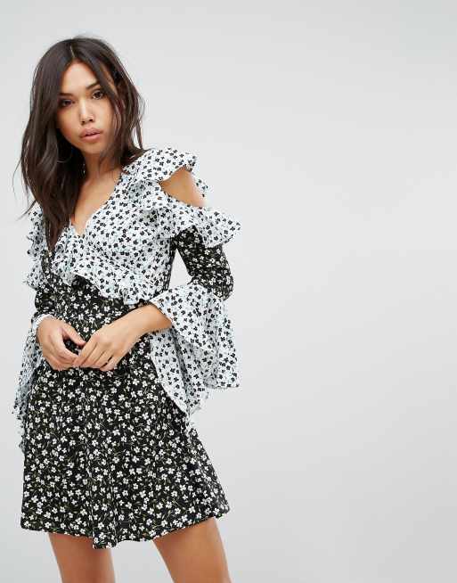 Black and white polka dot dress asos store
