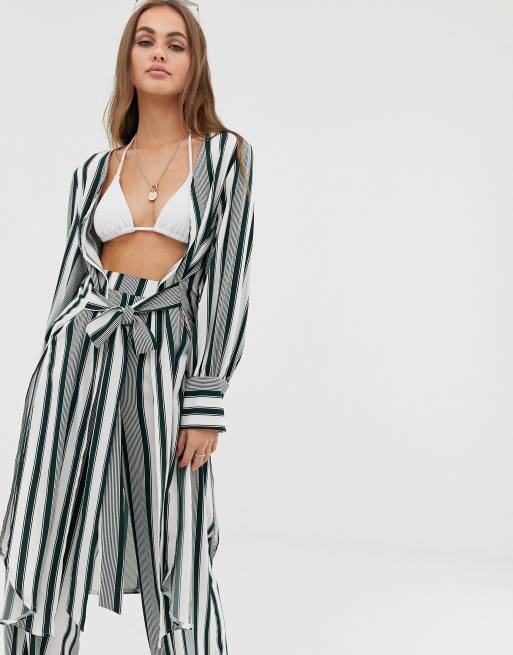 Prettylittlething Beach Cover Up Kimono Pants Two Piece Asos