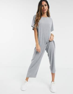 pretty little thing grey jumpsuit