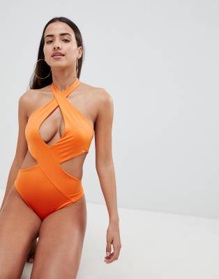 pretty little thing cut out swimsuit