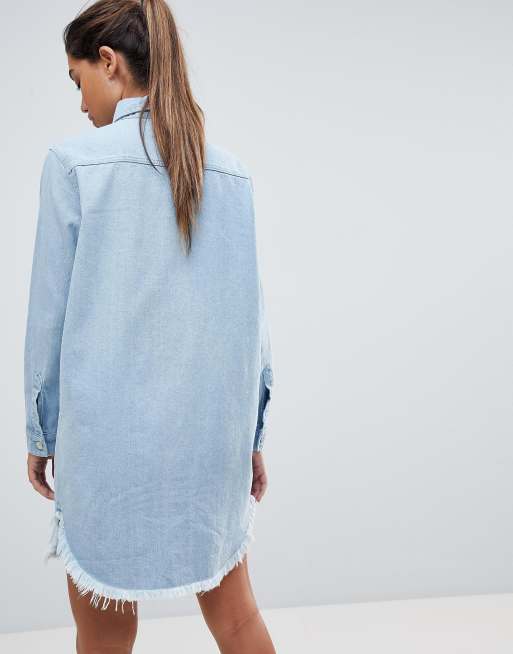 Pretty little thing store denim shirt dress