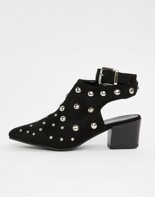pretty little thing black ankle boots