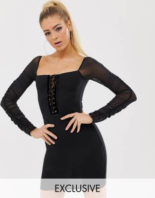 a beautiful mesh mini dress