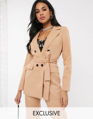 camel longline blazer