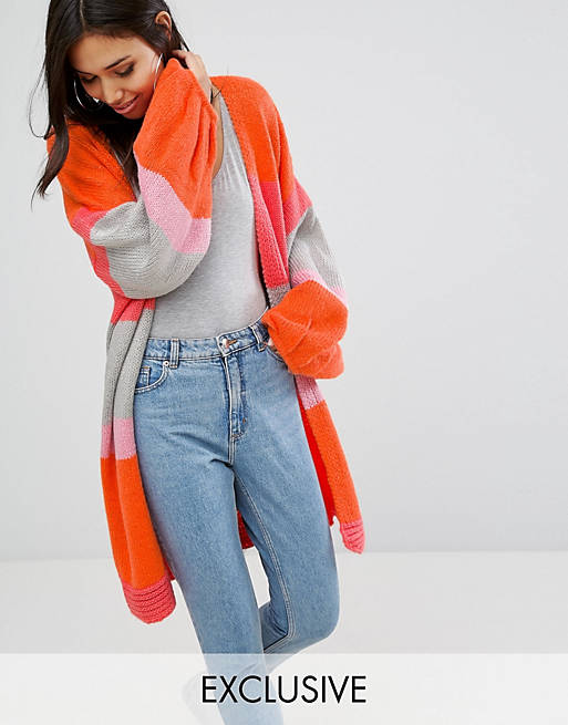PrettyLittleThing exclusive colour block cardigan