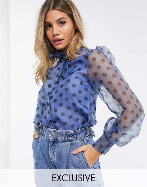 Pretty little thing store polka dot top