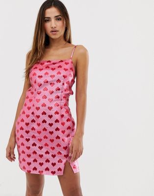 dress with red hearts