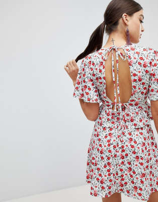 open back tea dress