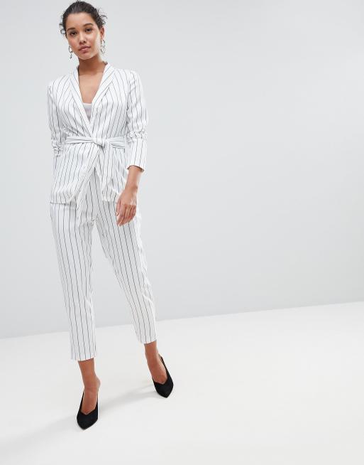 PrettyLittleThing - Gestreepte elegante broek, combi-set