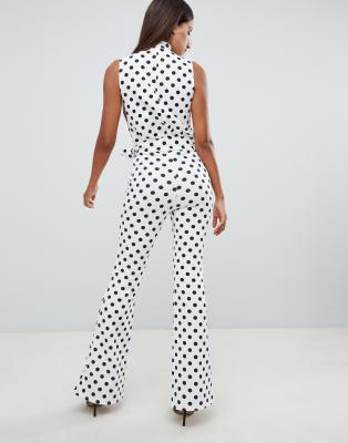 pretty little thing polka dot jumpsuit