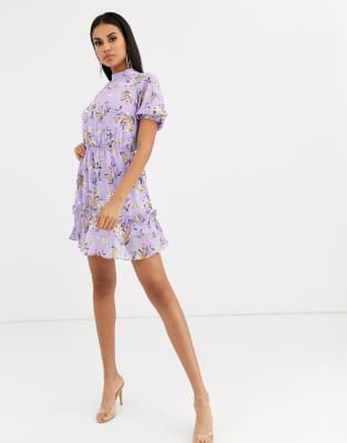 lilac skater dress