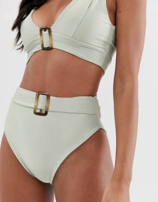 high waisted bikini with belt