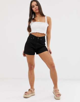 black denim shorts pretty little thing